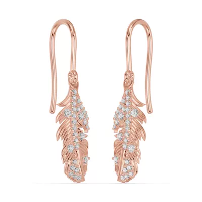 Feather Soar Diamond Earrings