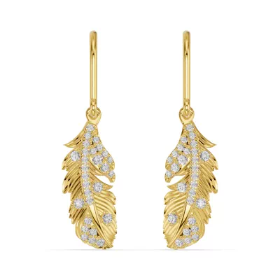 Feather Soar Diamond Earrings