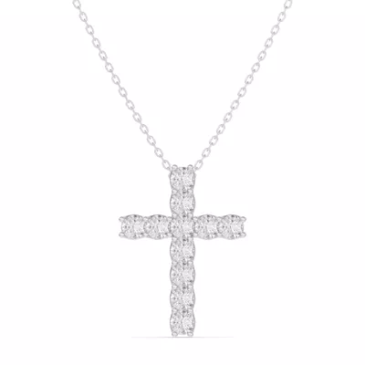Unity Prong Lab Diamond Cross Pendant (1.00 ct. tw.)