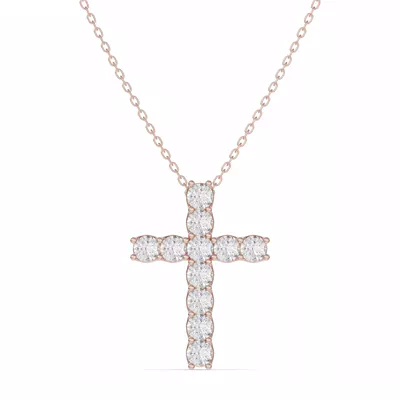 Unity Prong Diamond Cross Pendant (1.00 ct. tw.)