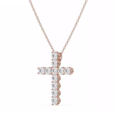 Unity Prong Diamond Cross Pendant (1.00 ct. tw.)