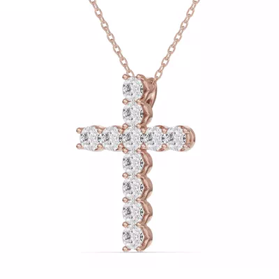 Unity Prong Diamond Cross Pendant (1.00 ct. tw.)