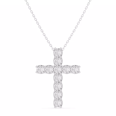 Unity Prong Lab Diamond Cross Pendant (1.50 ct. tw.)