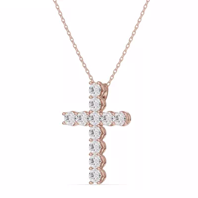 Unity Prong Diamond Cross Pendant (1.50 ct. tw.)
