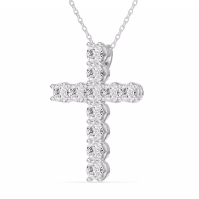 Unity Prong Diamond Cross Pendant (1.50 ct. tw.)