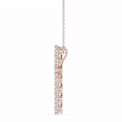 Unity Prong Lab Diamond Cross Pendant (2.00 ct. tw.)