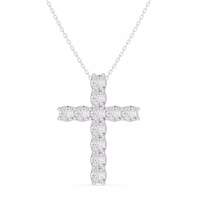 Unity Prong Lab Diamond Cross Pendant (2.00 ct. tw.)
