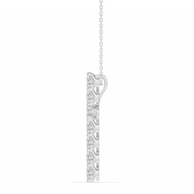 Unity Prong Lab Diamond Cross Pendant (2.00 ct. tw.)