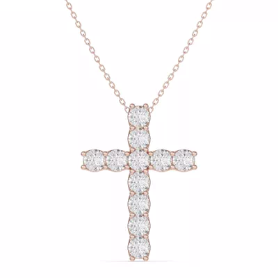 Unity Prong Diamond Cross Pendant (2.00 ct. tw.)