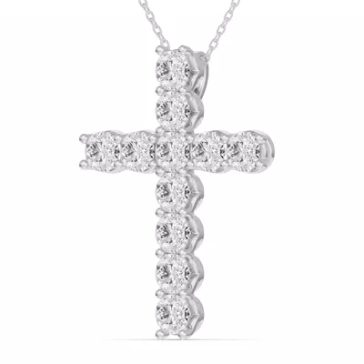 Unity Prong Lab Diamond Cross Pendant (3.00 ct. tw.)