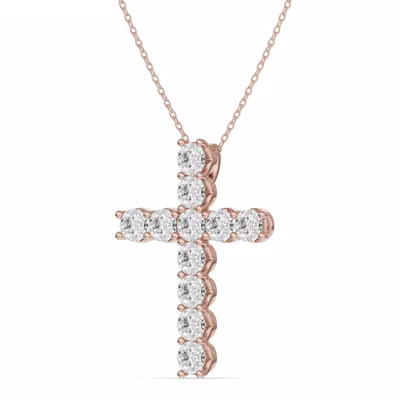 Unity Prong Diamond Cross Pendant (3.00 ct. tw.)