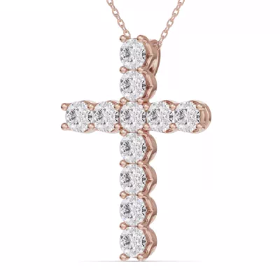 Unity Prong Diamond Cross Pendant (3.00 ct. tw.)