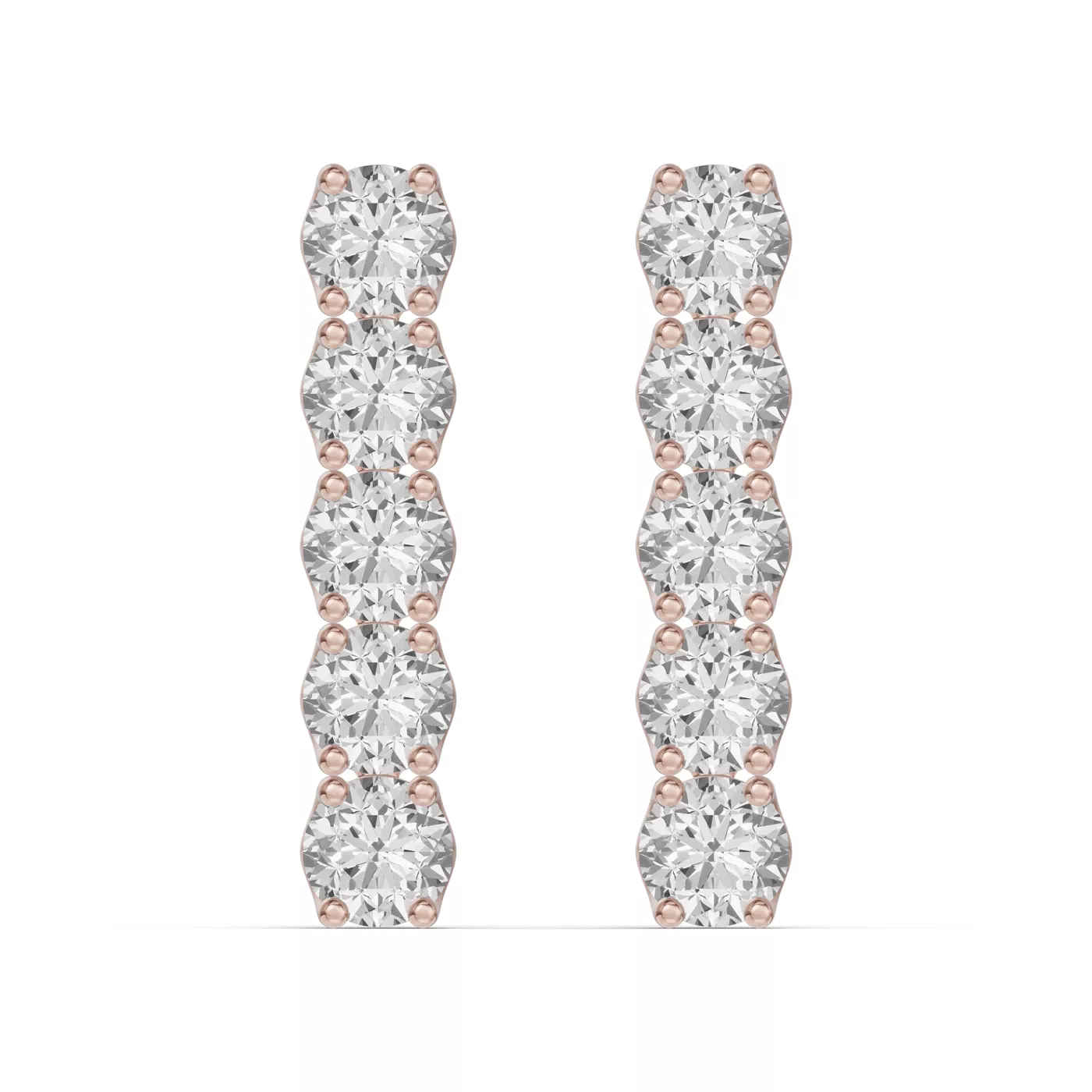 Linear Brilliance 14K Rose Gold Engagement Ring