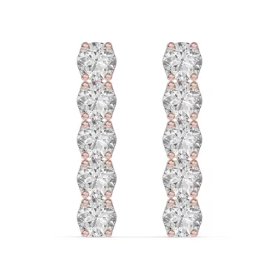 Unity Prong Lab Diamond Line Drop Earrings (2 ct. tw.)