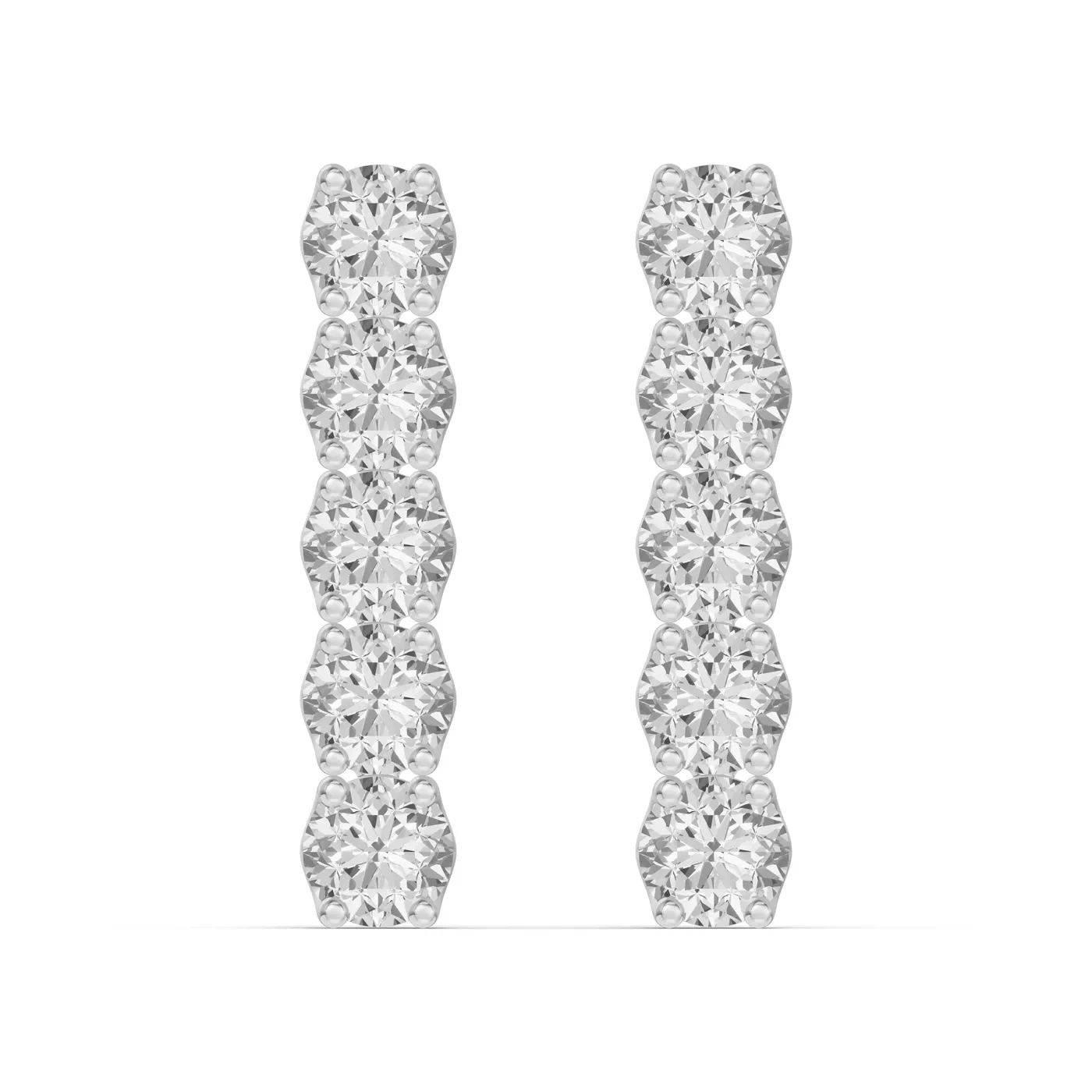 Linear Brilliance 14K White Gold Engagement Ring