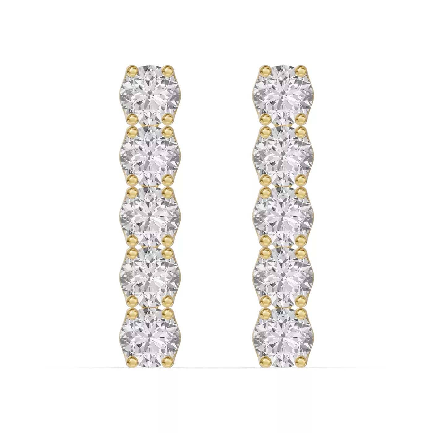 Linear Brilliance 14K Yellow Gold Engagement Ring