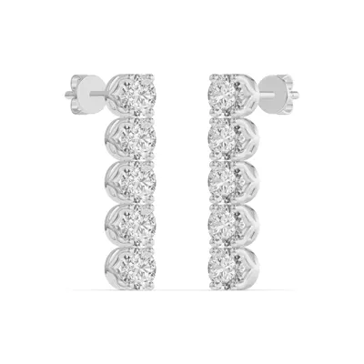 Unity Prong Lab Diamond Line Drop Earrings (2 ct. tw.)