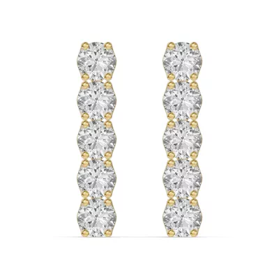 Unity Prong Lab Diamond Line Drop Earrings (2 ct. tw.)