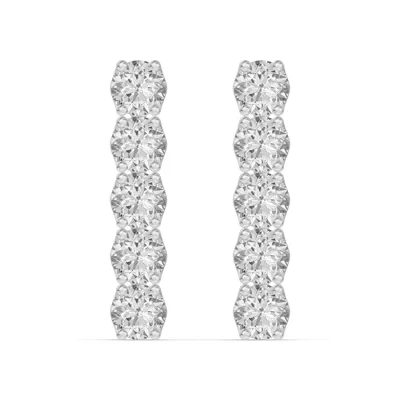 Unity Prong Diamond Line Drop Earrings (2 ct. tw.)