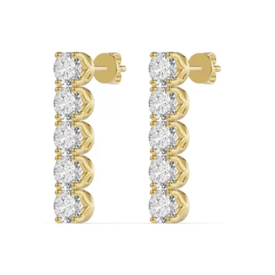 Unity Prong Diamond Line Drop Earrings (2 ct. tw.)
