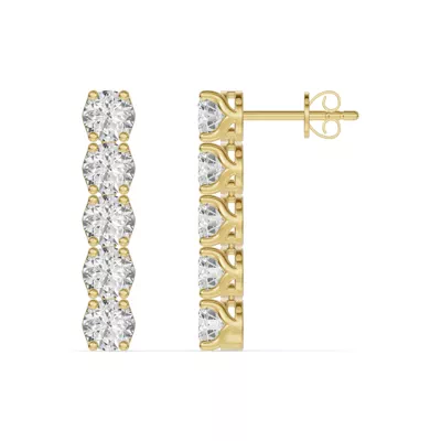 Unity Prong Diamond Line Drop Earrings (2 ct. tw.)