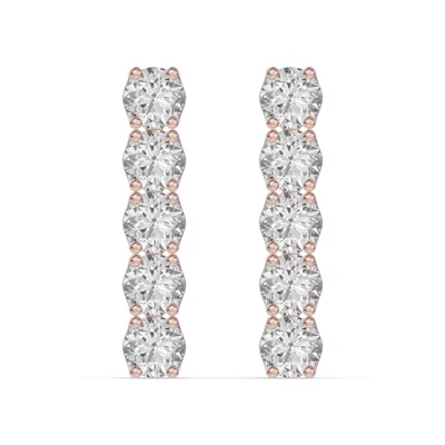 Unity Prong Diamond Line Drop Earrings (2 ct. tw.)