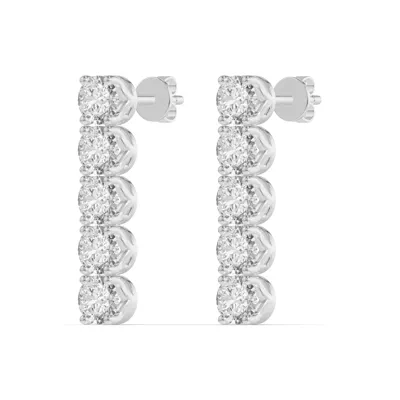 Unity Prong Diamond Line Drop Earrings (2 ct. tw.)