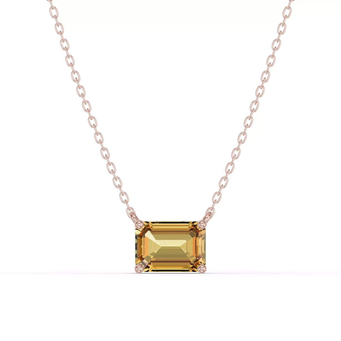 East-West Setting 14K Rose Gold Engagement Ring