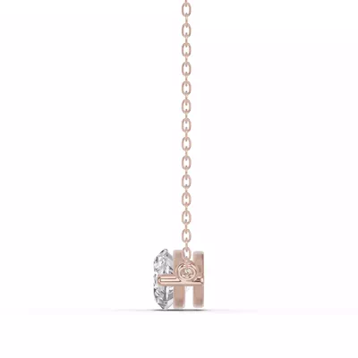 Marquise Lab Diamond East-West Solitaire Necklace