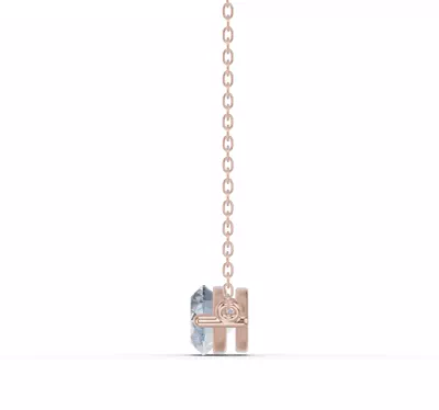 Marquise Aquamarine East-West Solitaire Necklace