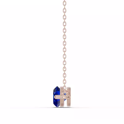 Marquise Sapphire East-West Solitaire Necklace