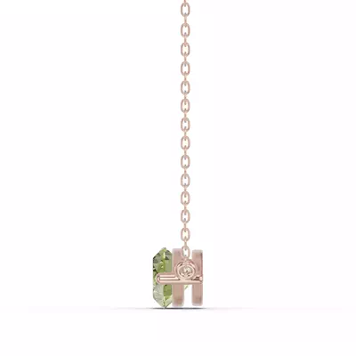 Marquise Peridot East-West Solitaire Necklace