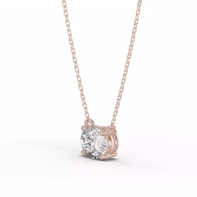 Oval Lab Diamond East-West Solitaire Necklace
