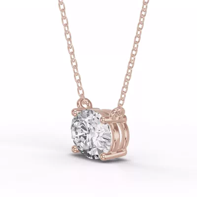 Oval Lab Diamond East-West Solitaire Necklace