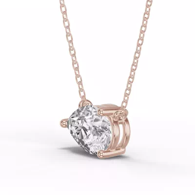 Pear-Shaped Lab Diamond East-West Solitaire Necklace