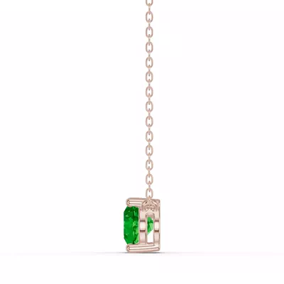 Pear-Shaped Tsavorite East-West Solitaire Necklace