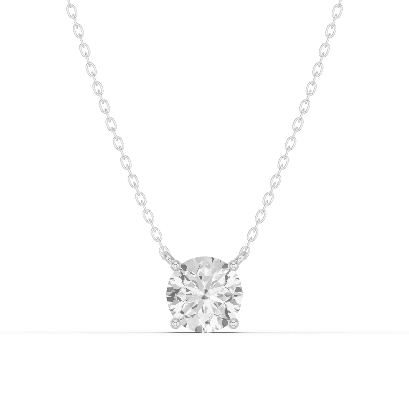 Classic Solitaire 14K White Gold Engagement Ring