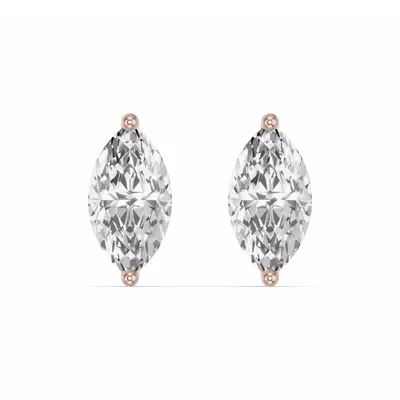 Marquise Lab Diamond Stud Earrings