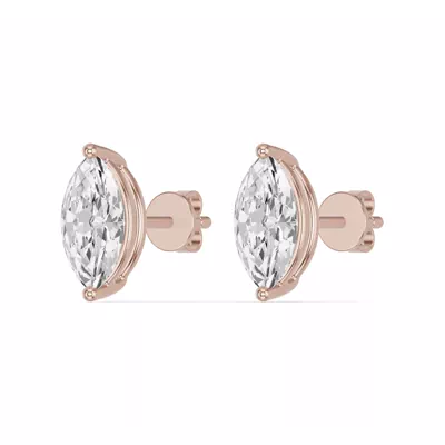 Marquise Lab Diamond Stud Earrings
