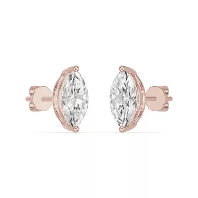 Marquise Lab Diamond Stud Earrings