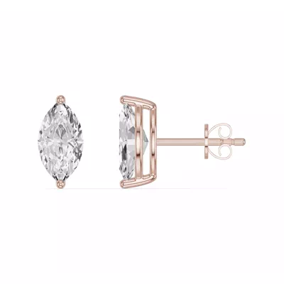 Marquise Lab Diamond Stud Earrings