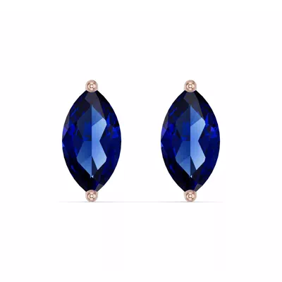 Marquise Sapphire Stud Earrings