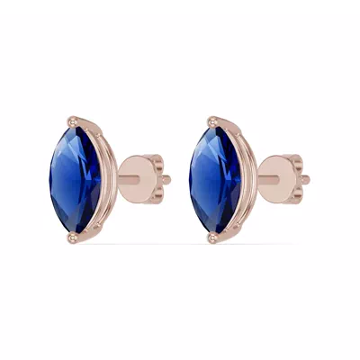 Marquise Sapphire Stud Earrings