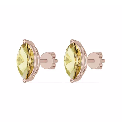 Marquise Citrine Stud Earrings