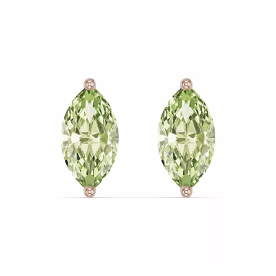 Marquise Peridot Stud Earrings
