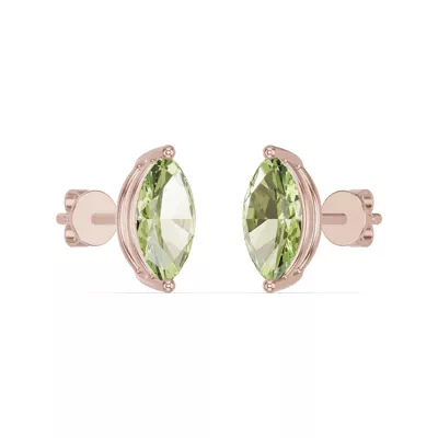 Marquise Peridot Stud Earrings