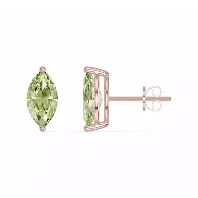 Marquise Peridot Stud Earrings