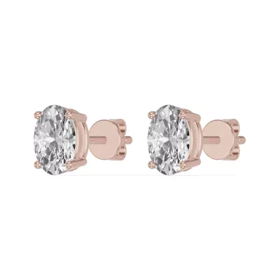 Oval Lab Diamond Stud Earrings