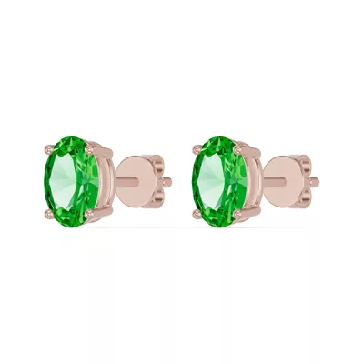Oval Tsavorite Stud Earrings