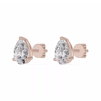 Pear-Shaped Lab Diamond Stud Earrings